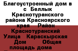 Благоустроенный дом в с. Беллык Краснотуранского района Красноярского края. › Район ­ Краснотуранский › Улица ­ Караскырская › Дом ­ 22 › Общая площадь дома ­ 54 › Площадь участка ­ 1 500 › Цена ­ 650 000 - Хакасия респ., Абакан г. Недвижимость » Дома, коттеджи, дачи продажа   . Хакасия респ.,Абакан г.